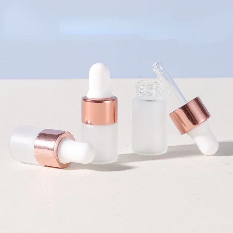 Juice Bottle Dropper - Portátil Rose Gold Glass Frosted Dropper