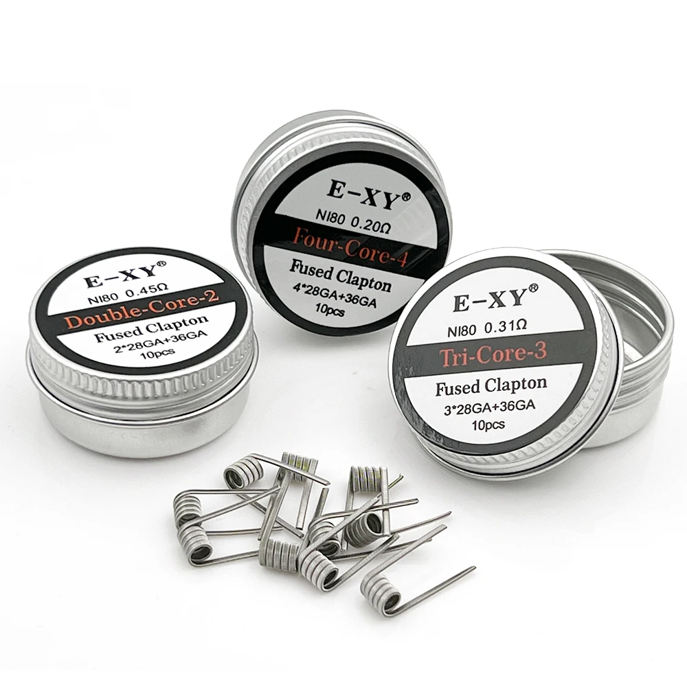 Clapton Wire Pre Built - 10 pçs/caixa Ni80 Bobina Pré Construída