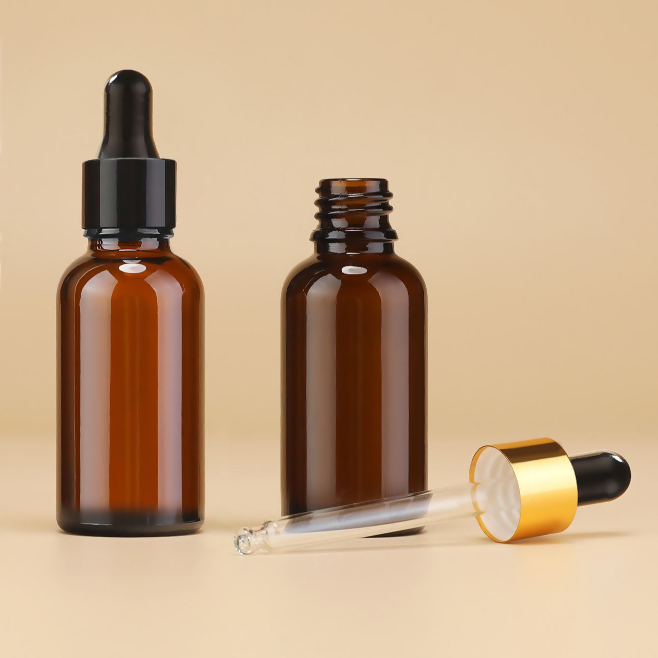Juice Bottle Dropper - Frasco conta-gotas de vidro âmbar de
