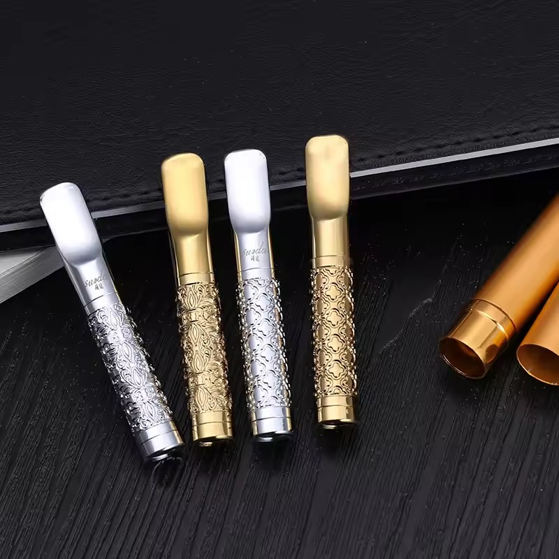 Smoking & Vaping Accessories - Piteira Universal de Liga Metálica Dourada