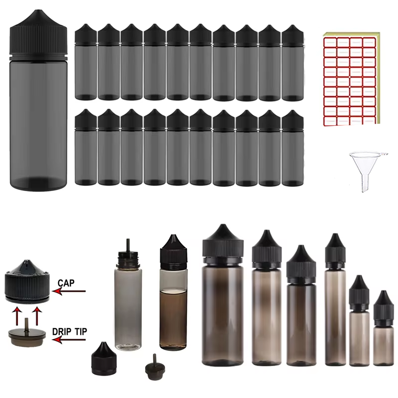 Juice Bottle Dropper - 20 Pcs30-120ml pet garrafa vazia de