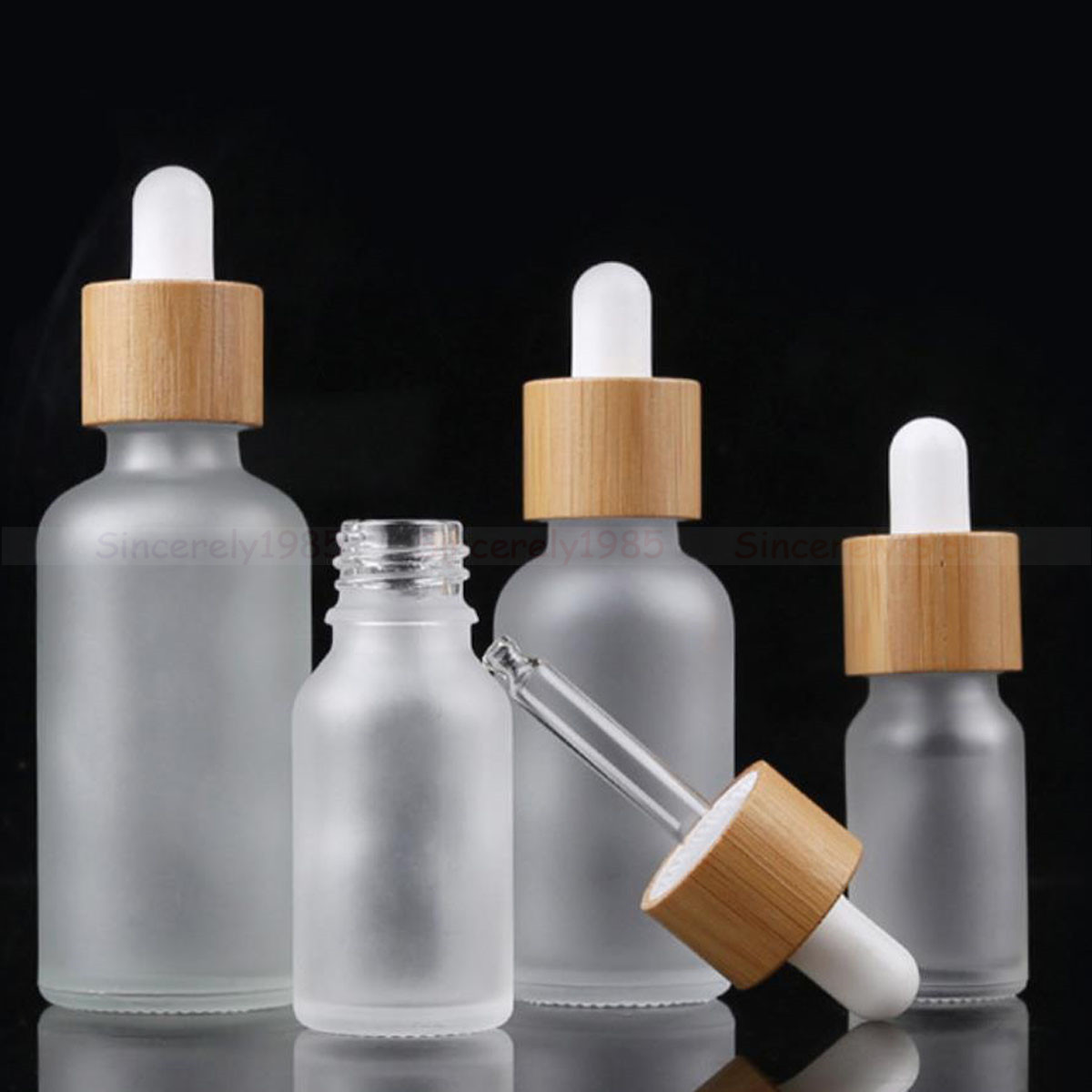 Juice Bottle Dropper - Frascos Conta-Gotas de Vidro Fosco Branco