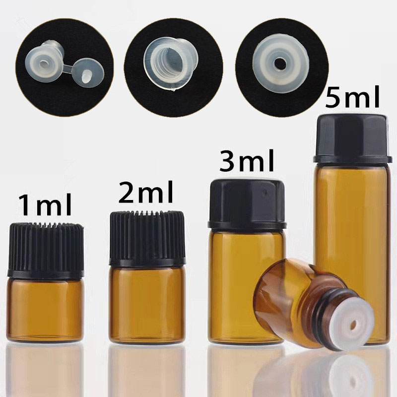 Juice Bottle Dropper - 10x 100x1/2/3/5/10ml mini âmbar vazio conta-gotas