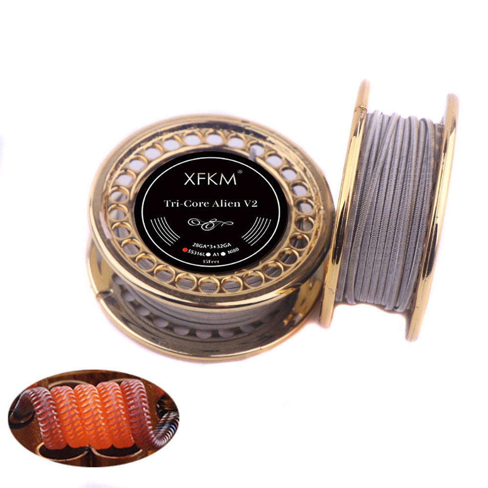 Xfkm 5m/rolo ni80/a1/ss316l es - Clapton Wire Pre Built avaliação e preço