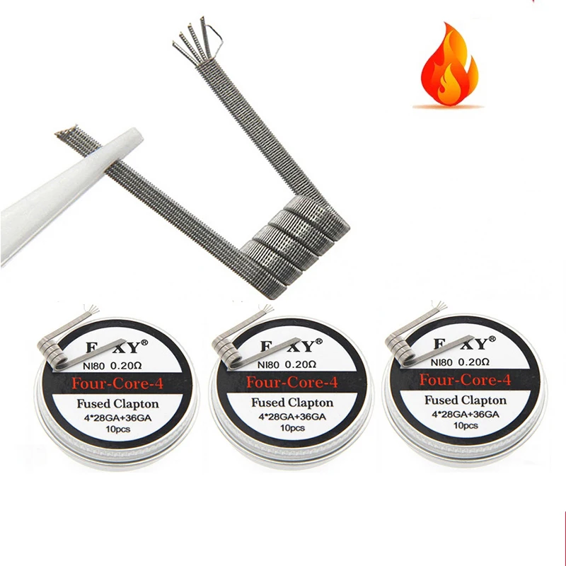 10 pçs/caixa Ni80 Bobina Pré C - Clapton Wire Pre Built avaliação e preço
