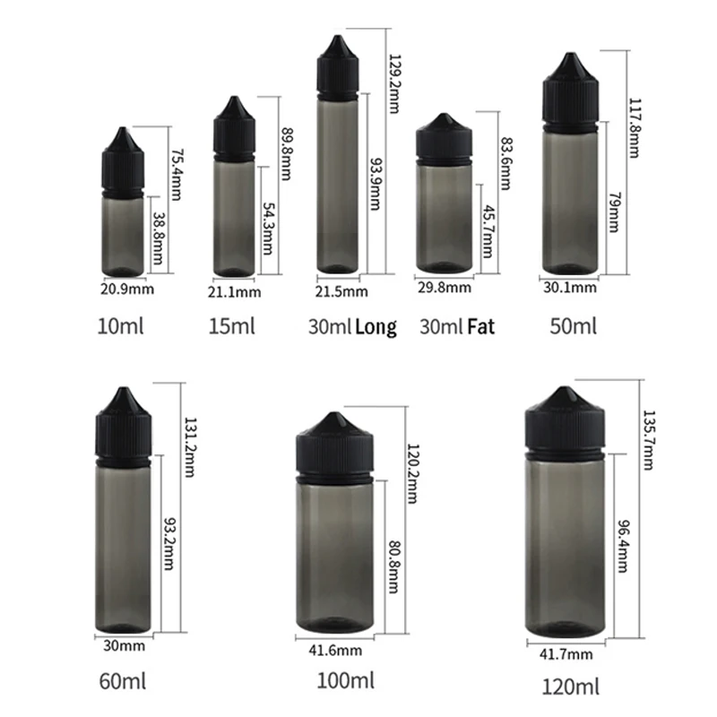 5 pçs 10/15/30/60/100/120ml pr - Juice Bottle Dropper avaliação e preço